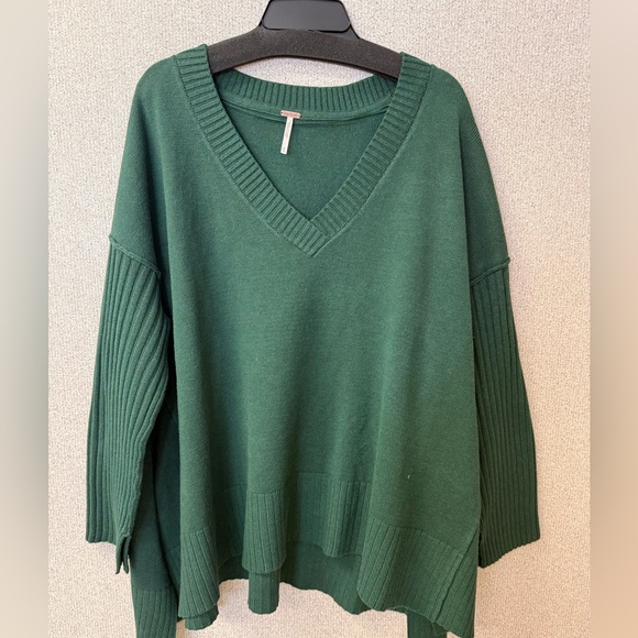 Free People Sweaters - Free People Orion A Line‎ Tunic Women's M lagenlook oversized V neck sweater Nwt